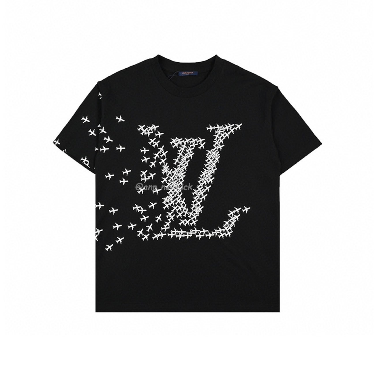 Louis Vuitton 20ss Small Aircraft Logo Printing Short Sleeved T Shirt (2) - newkick.vip